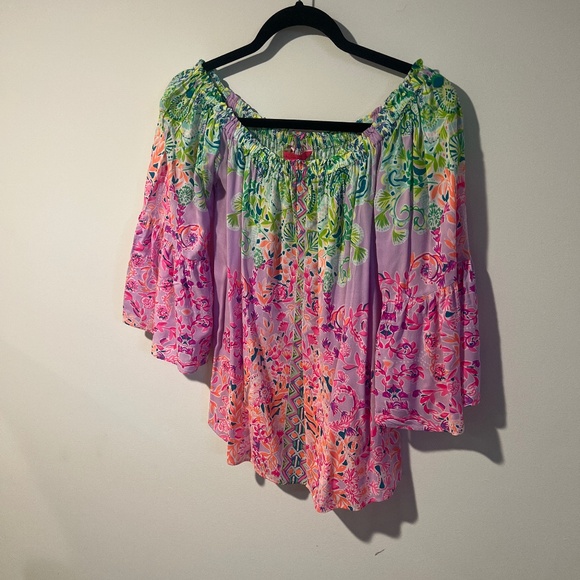 Lilly Pulitzer Off-the-shoulder Blouse - Picture 1 of 8